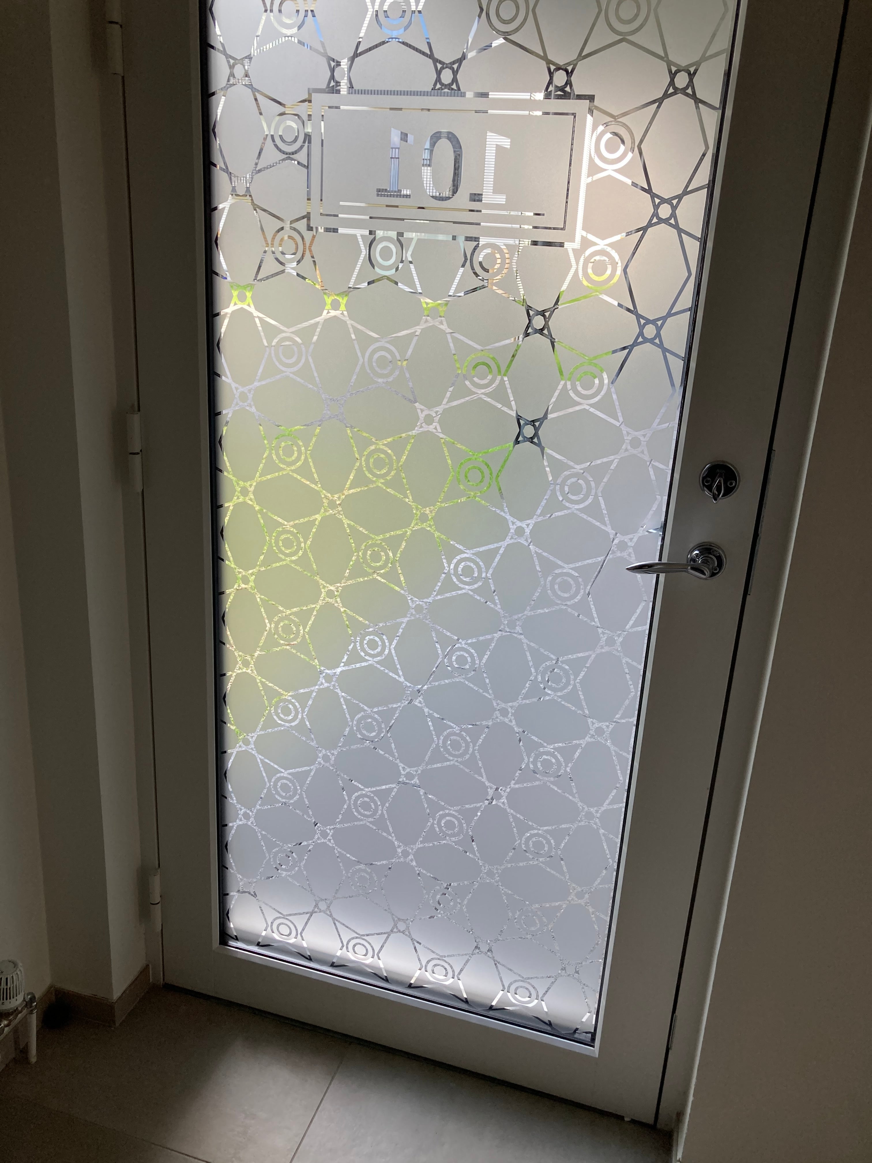 Frosted Window Film | Hexagon pattern | S12