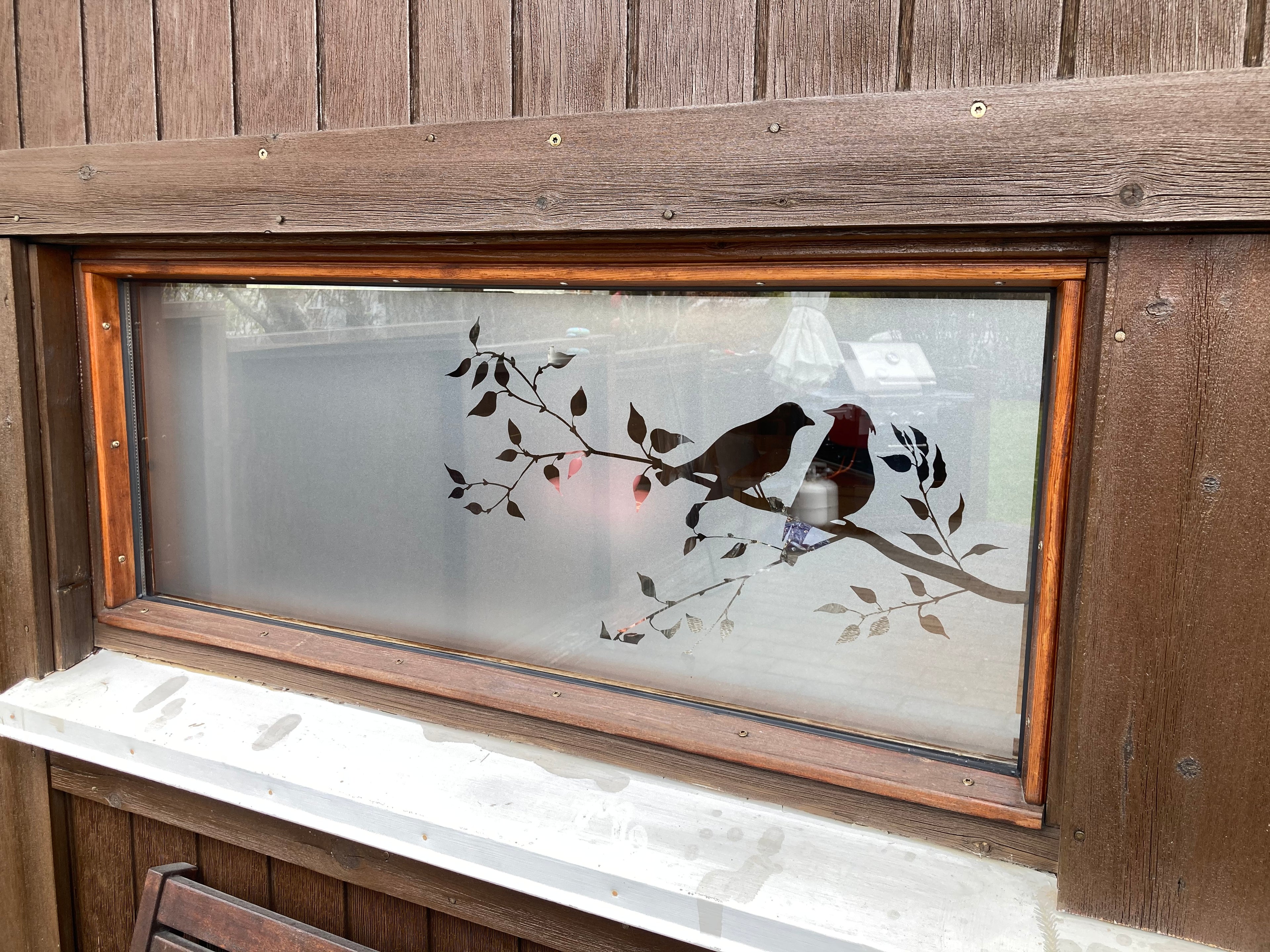 Frosted Window Film | Birds on a tree branch 3 | S21