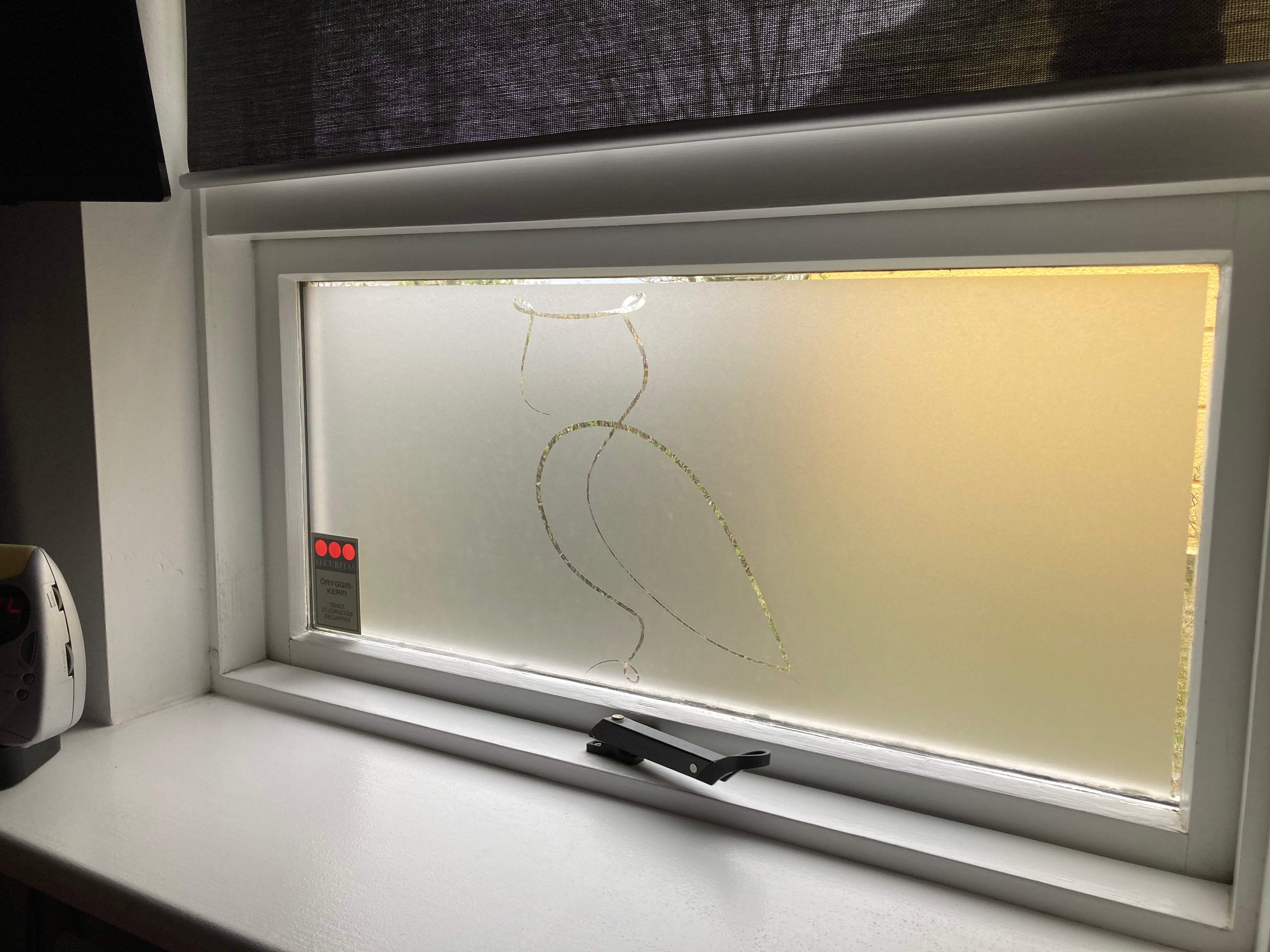 Frosted Window Film | Tree branch with birds on a swing| S07