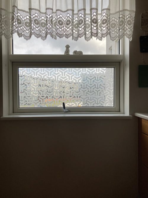 Frosted Window Film | 3d box pattern | S16