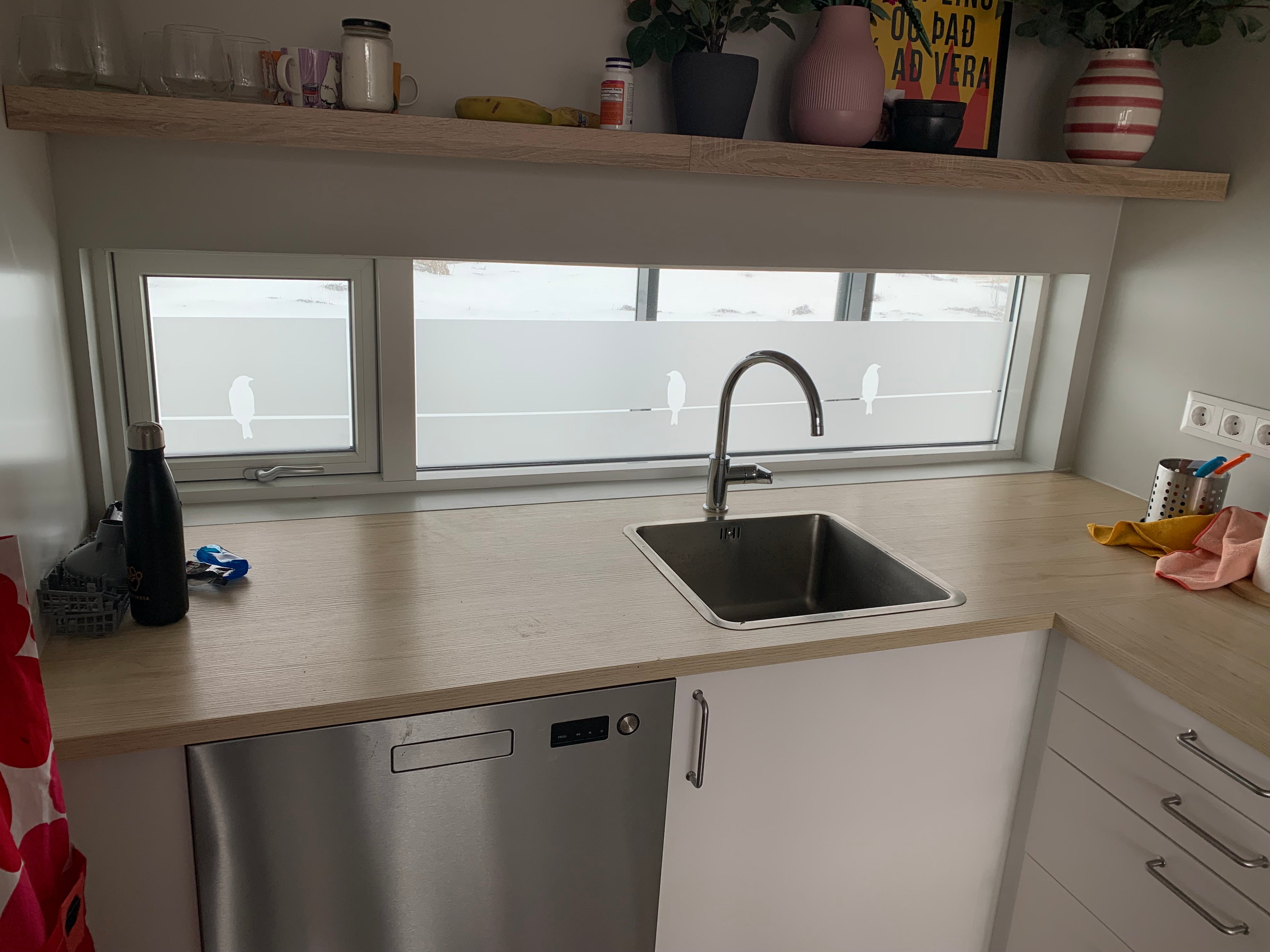 Frosted Window Film | Birds on a line 2 | S24