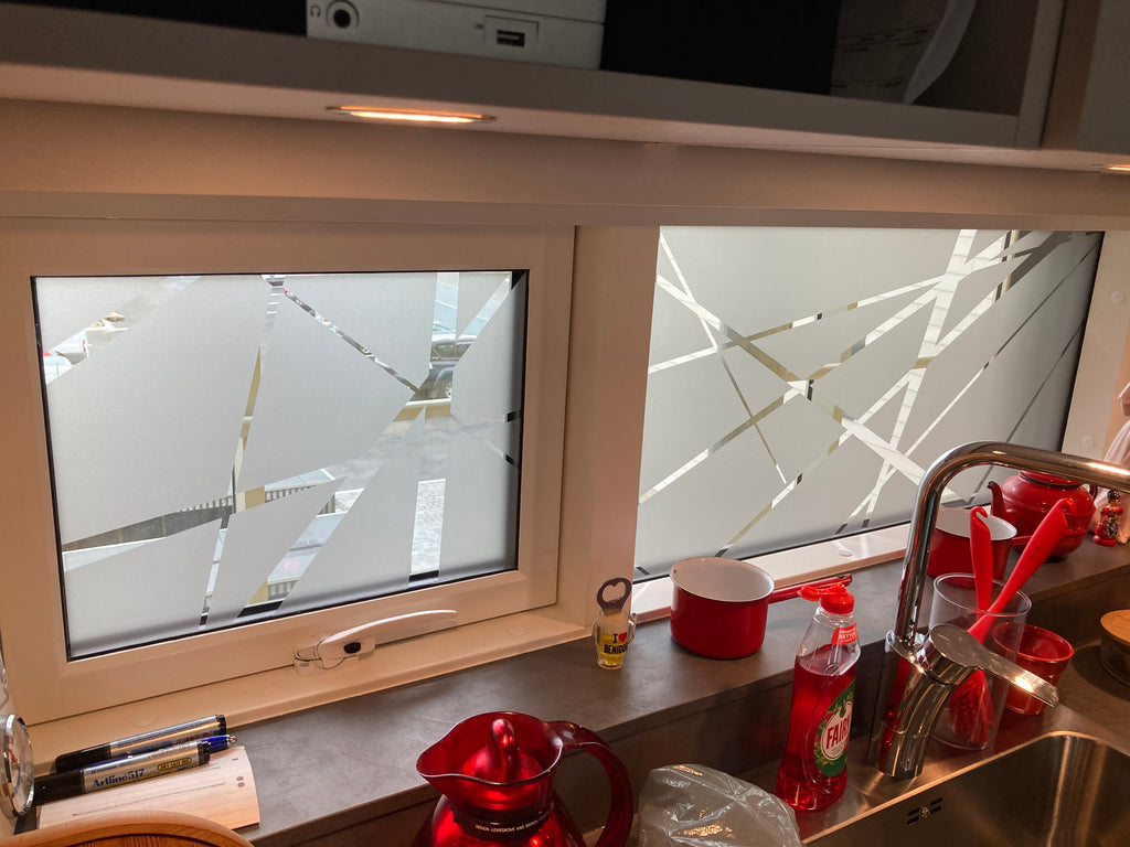 Frosted Window Film | abstract chaotic | S04